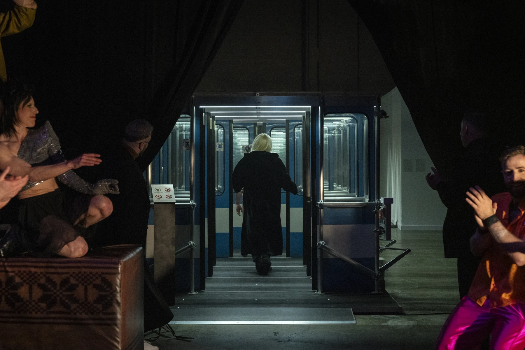 L’installation traversée par le public à Station Montréal.